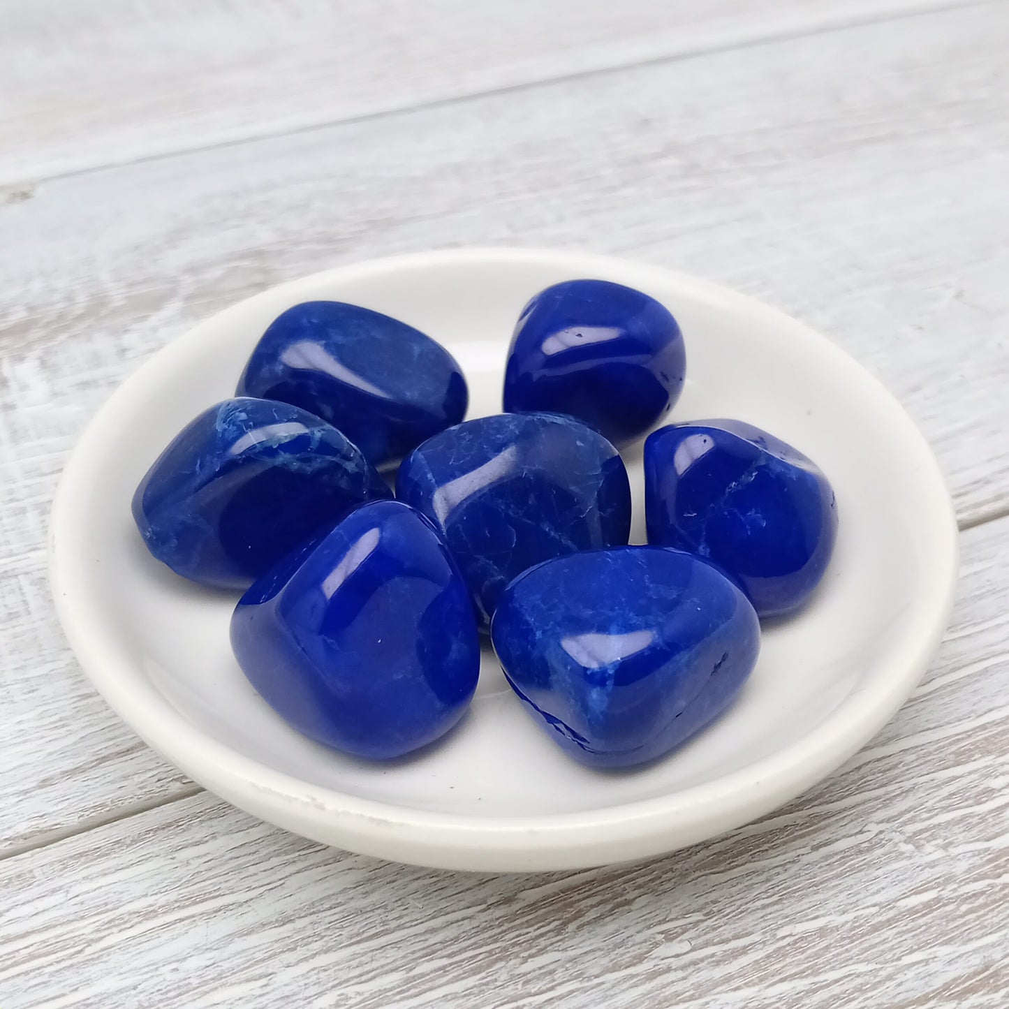 Dark Blue Howlite Tumbled Stone Crystal Gemstone
