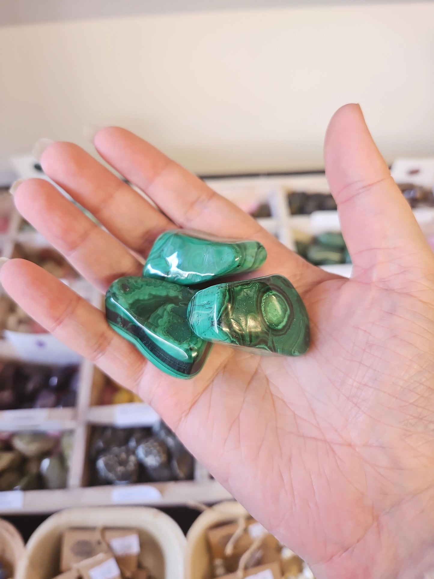 π Transform & Release with Malachite Tumbled Stone