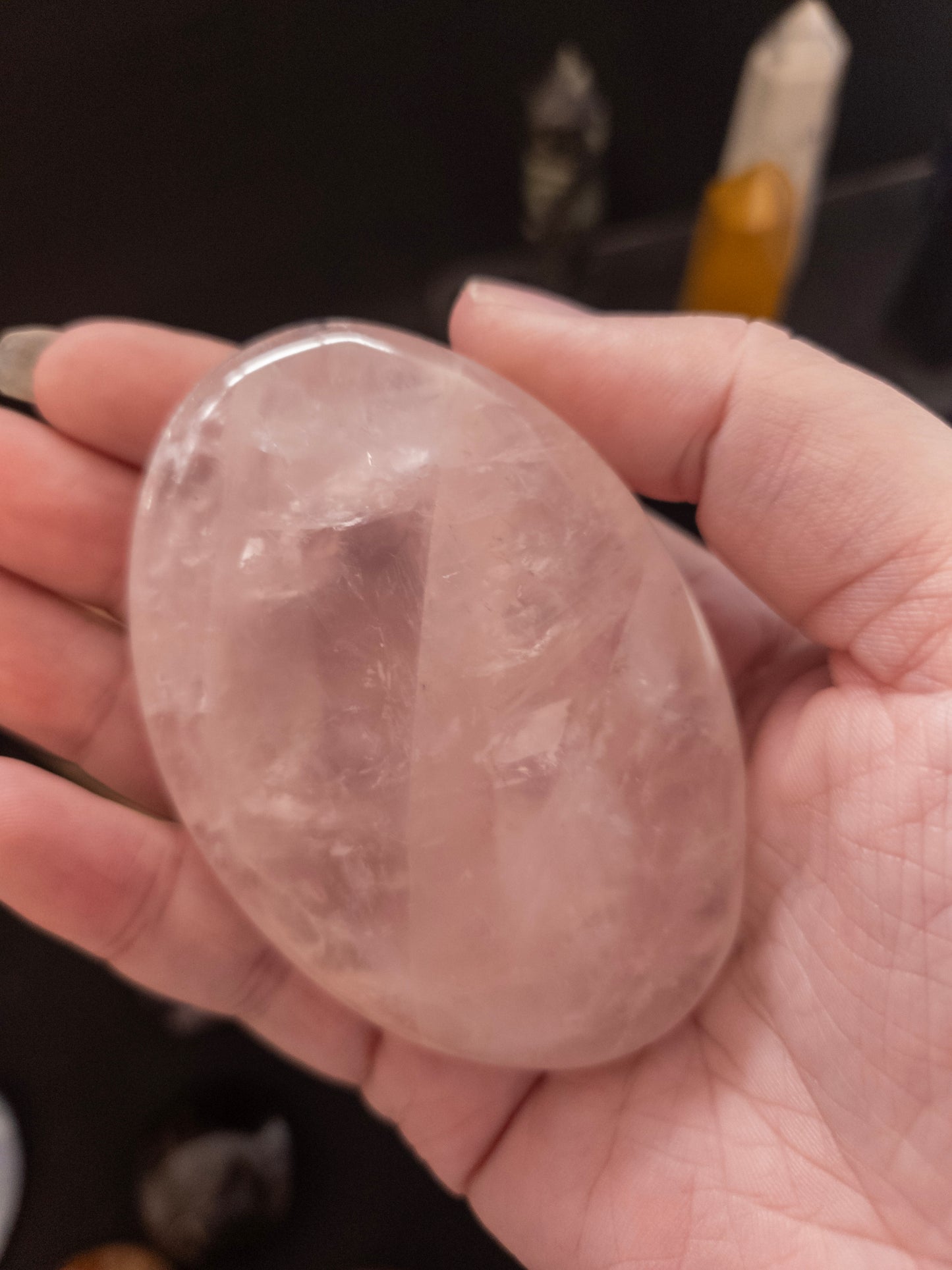 π Open Your Heart with Rose Quartz Palmstone