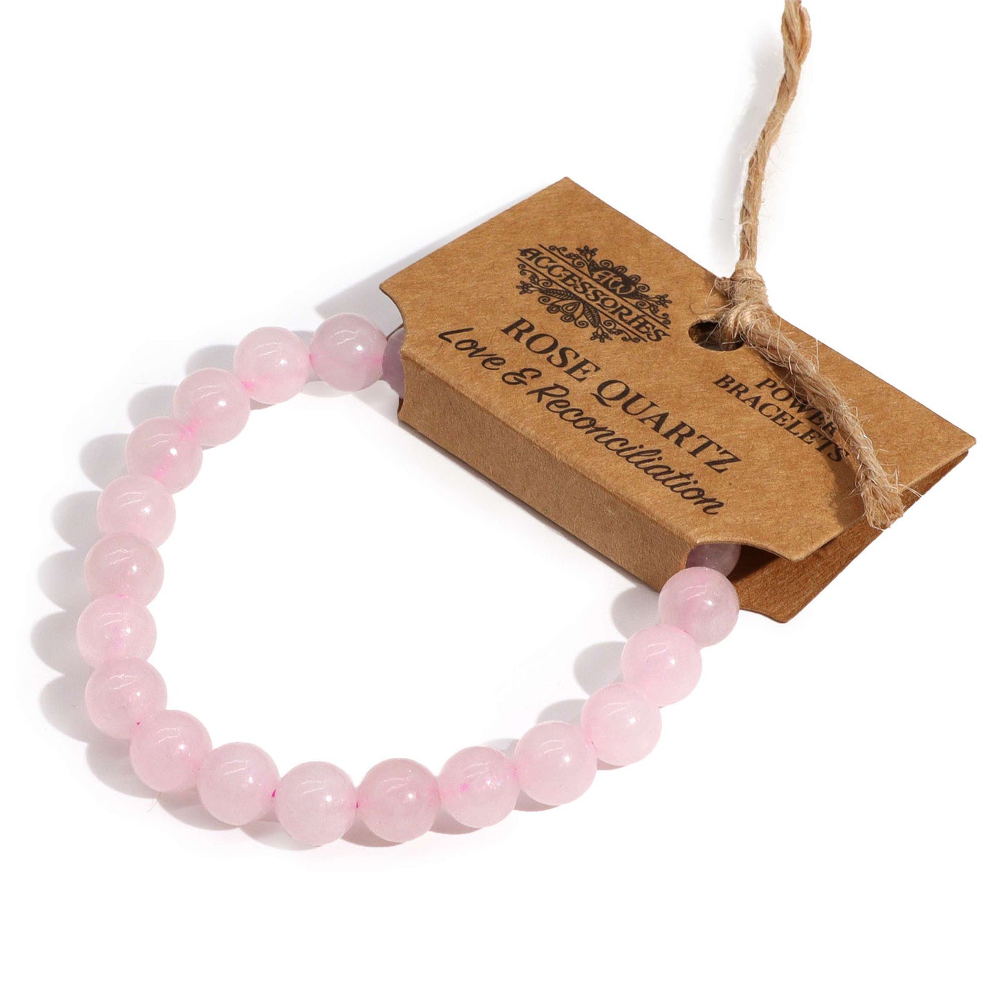 : π Love & Harmony with Rose Quartz Crystal Power Bracelet