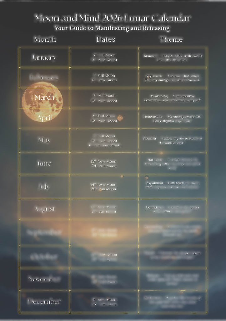 2026 A4 Lunar Calendar Digital Download including Phone wallpapers