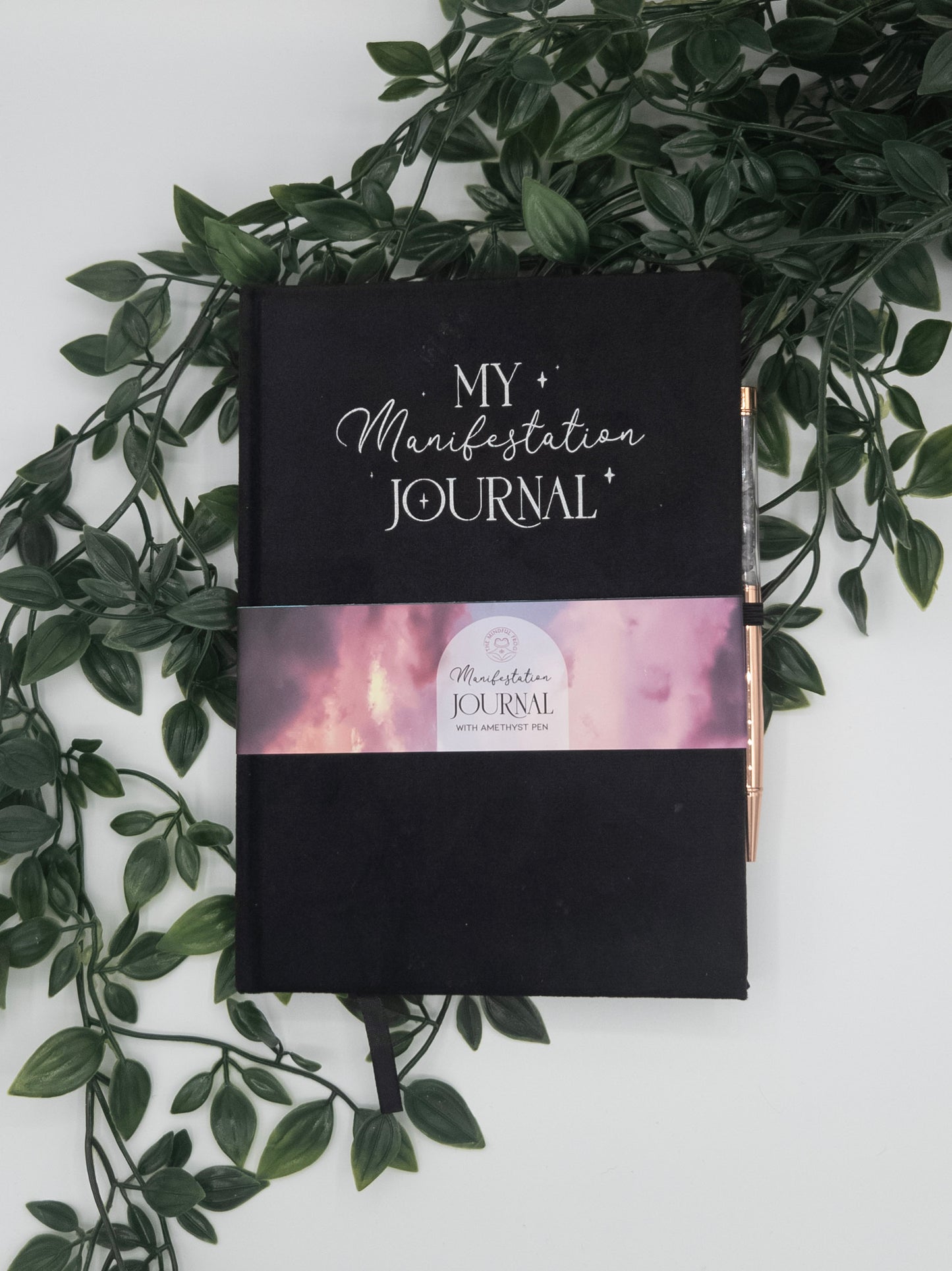 ✨ Set & Manifest with A5 Manifestation Journal & Amethyst Crystal Pen