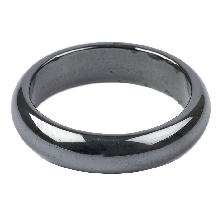 Hematite ring on a white background