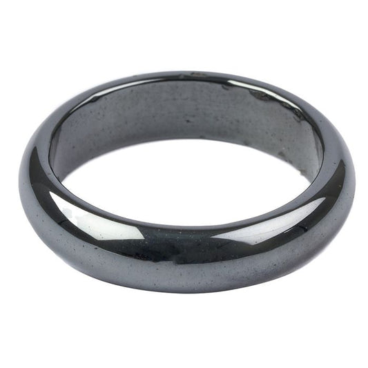Magnetic Hematite Puff Ring