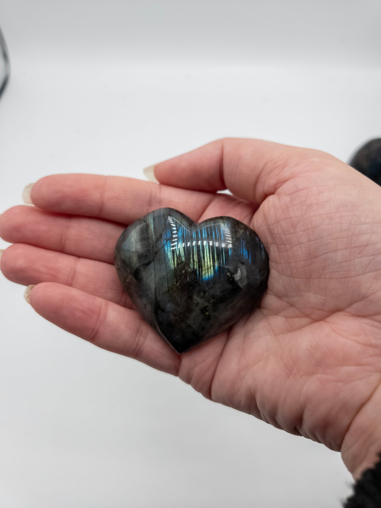 💖 Intuition & Emotional Balance with Labradorite Heart