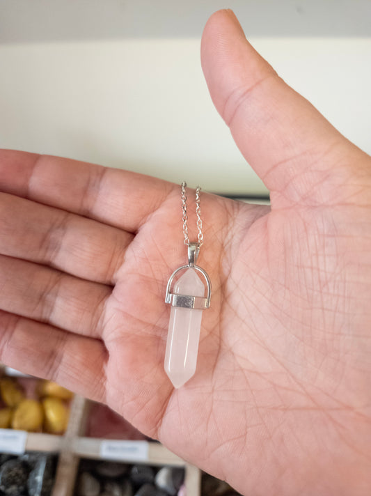 Rose Quartz Pendant Necklace