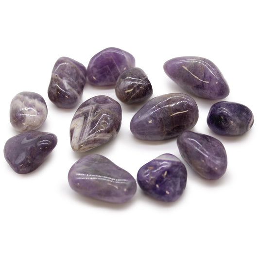 🌙 Clarity • Protection • Inner Peace with Amethyst – Medium African Tumbled Gemstone
