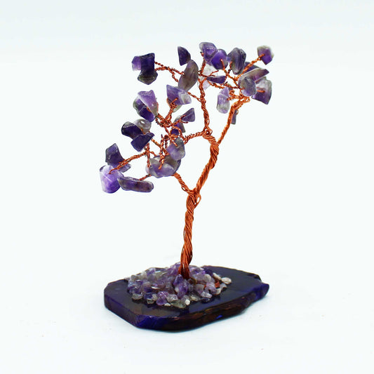 💎 Balance & Brighten with Amethyst Gemstone Tree on Natural Agate Base