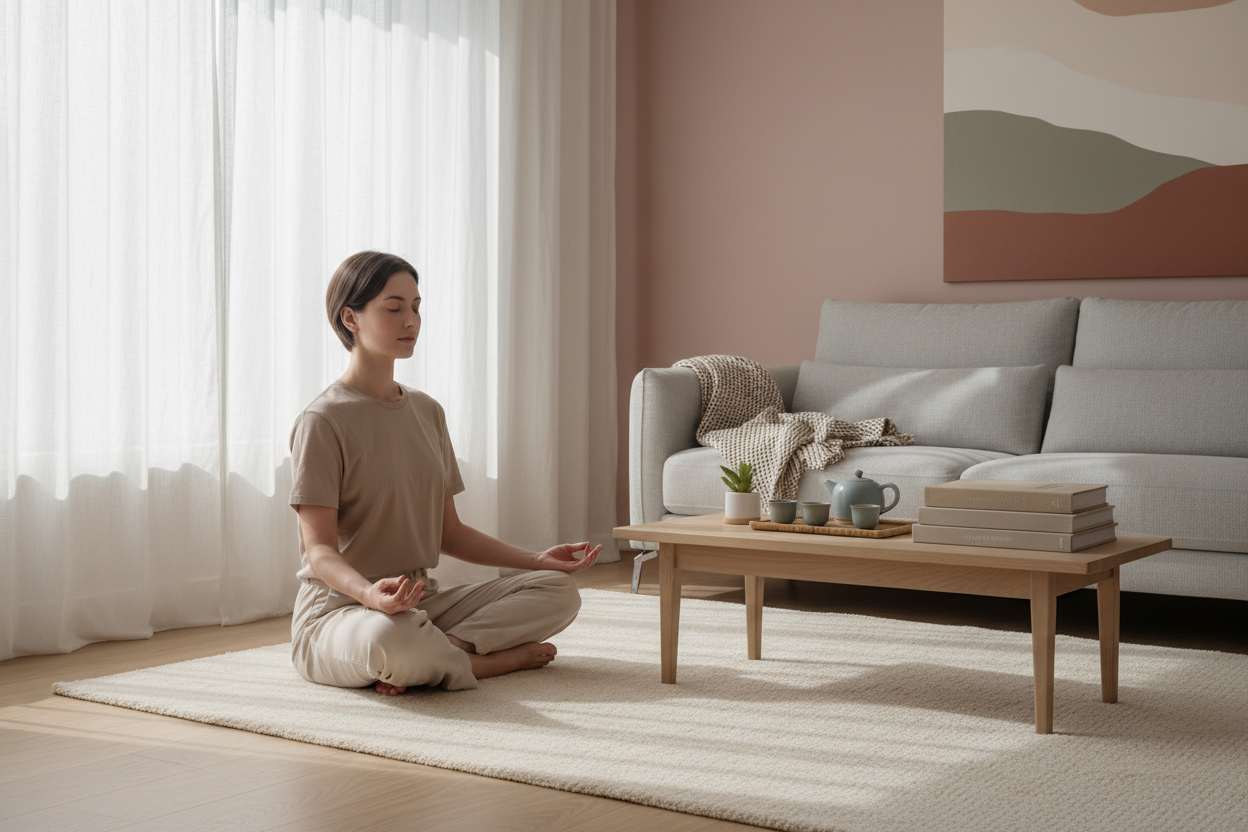 Calm, Lifestyle Image, soft light, minimal clutter, avoid text overlays