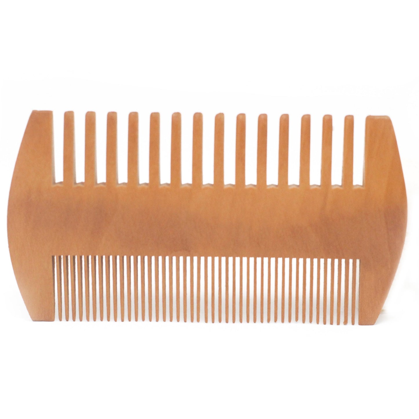 🪵 Gentle Grooming with Two-Sided Wooden Beard Comb