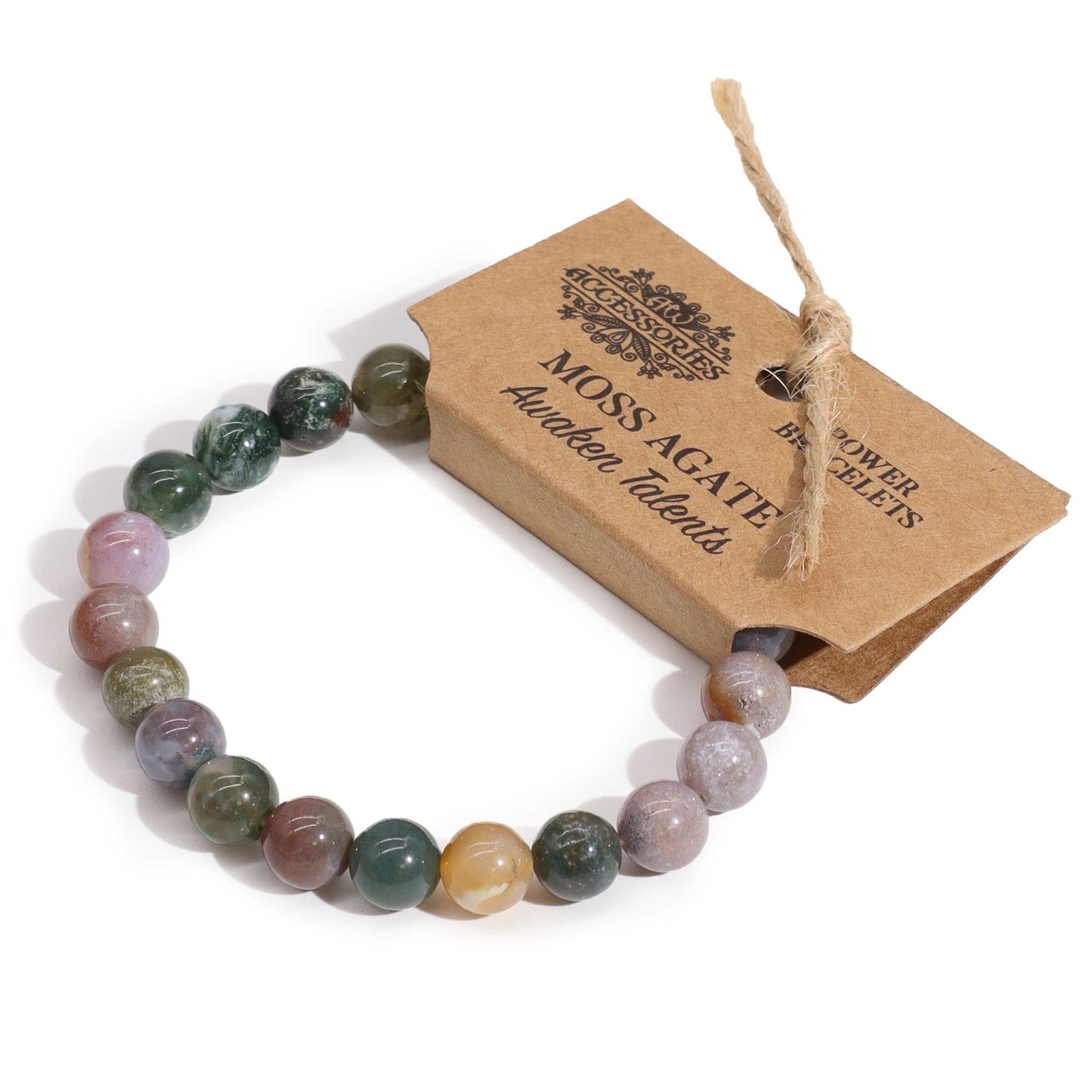 💎 Prosperity & Renewal with Moss Agate Crystal Power Bracelet