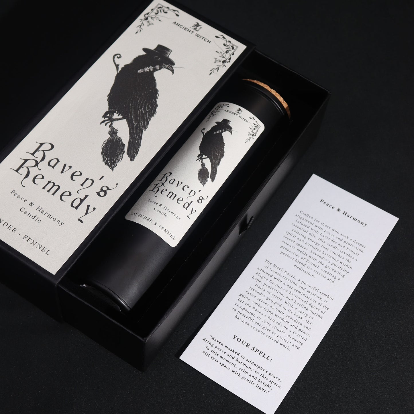 🖤 Raven’s Remedy - Ancient Witch Ritual Candle – Peace & Harmony