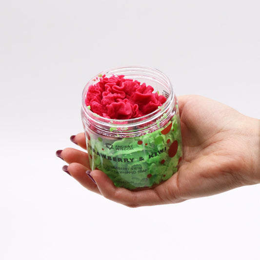 Strawberry and Kiwi Whipped Soap 120g