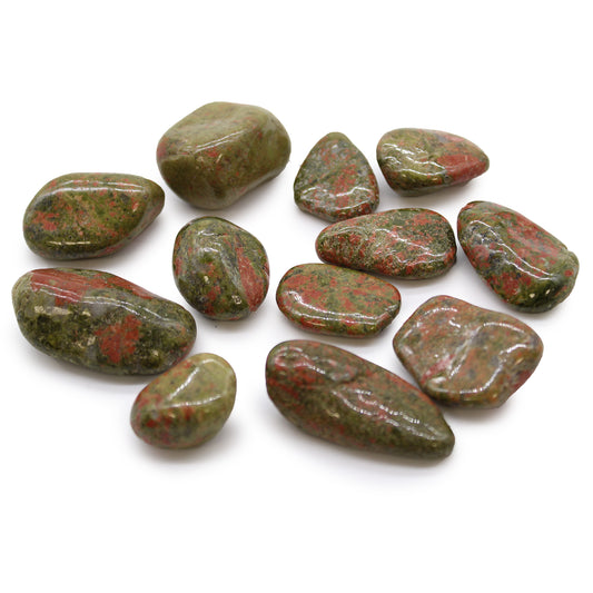 🌙 Balance • Healing • Gentle Insight with Unakite – Medium African Tumbled Gemstone