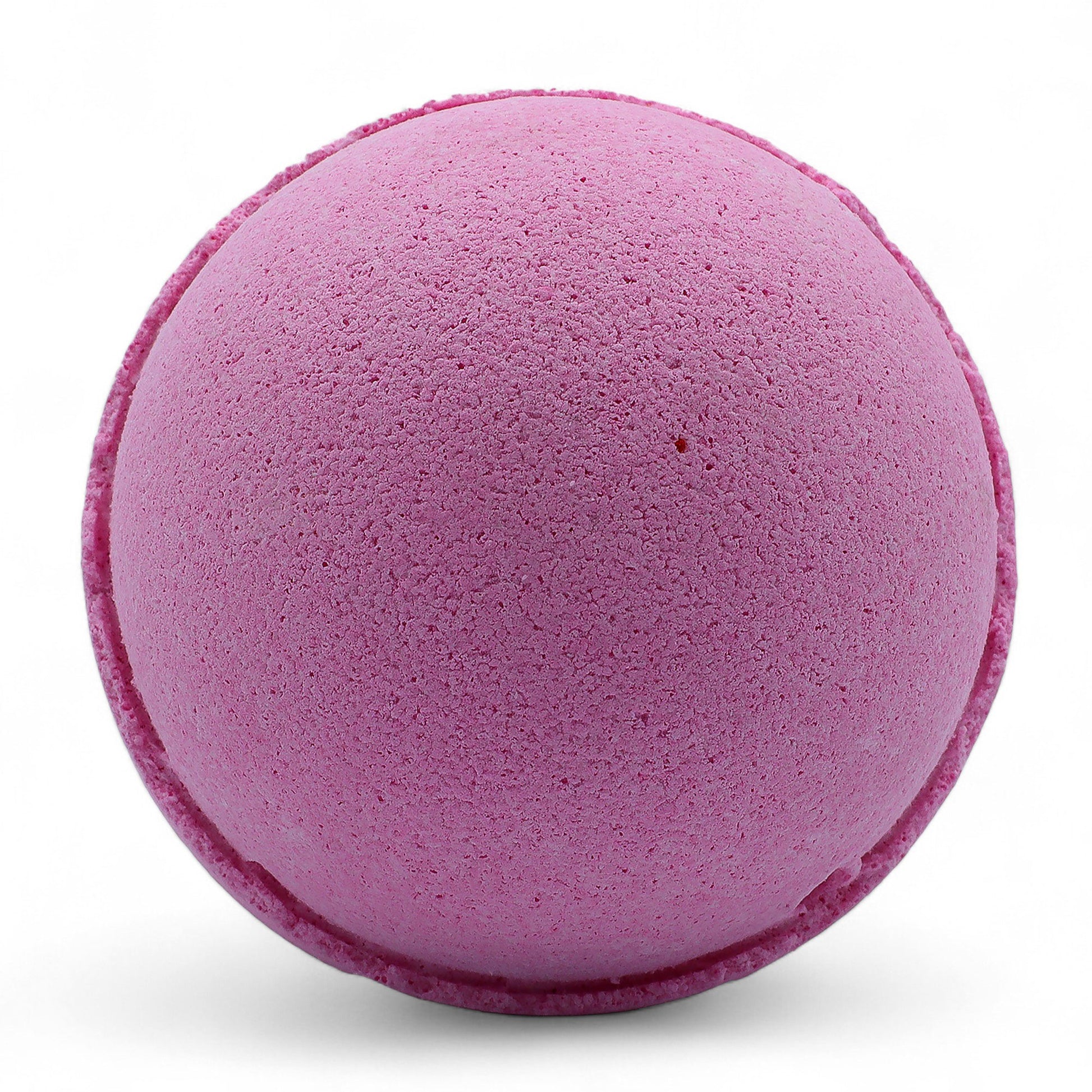 Purple bath bomb on a white background