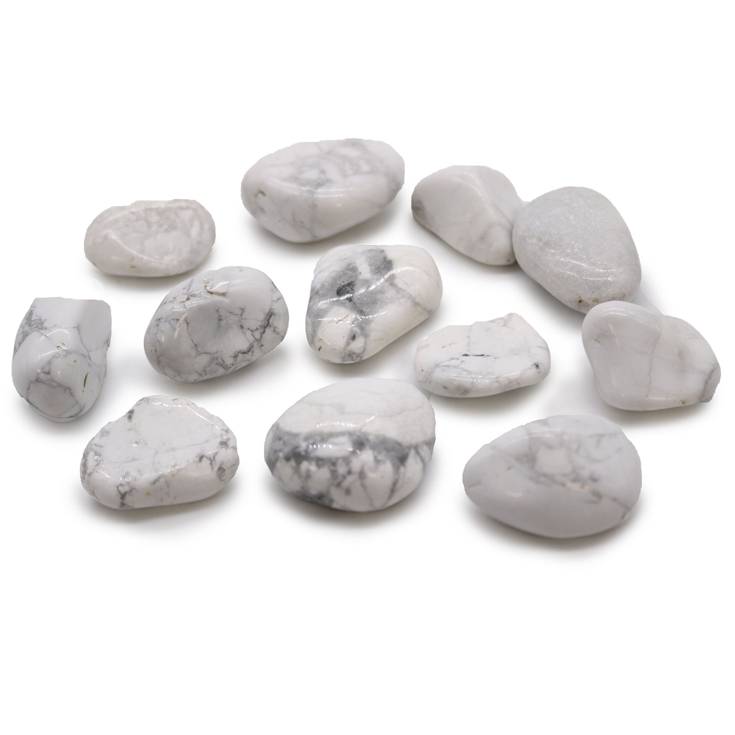 🌙 Calm • Patience • Restful Stillness with White Howlite – Medium African Tumbled Gemstone
